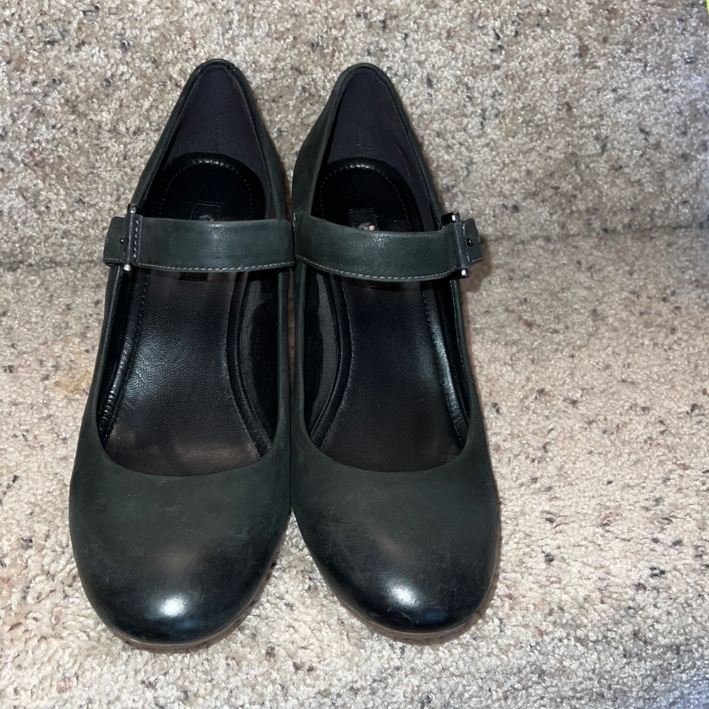 Ecco Leather Mary Jane Shoes Size 39 Gem